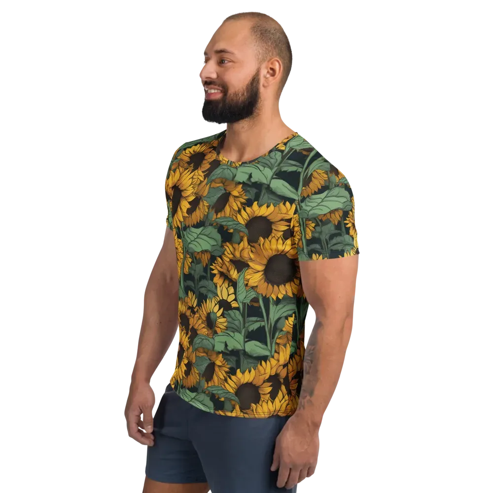Golden Canopy on Men's Athletic T-Shirt — Left