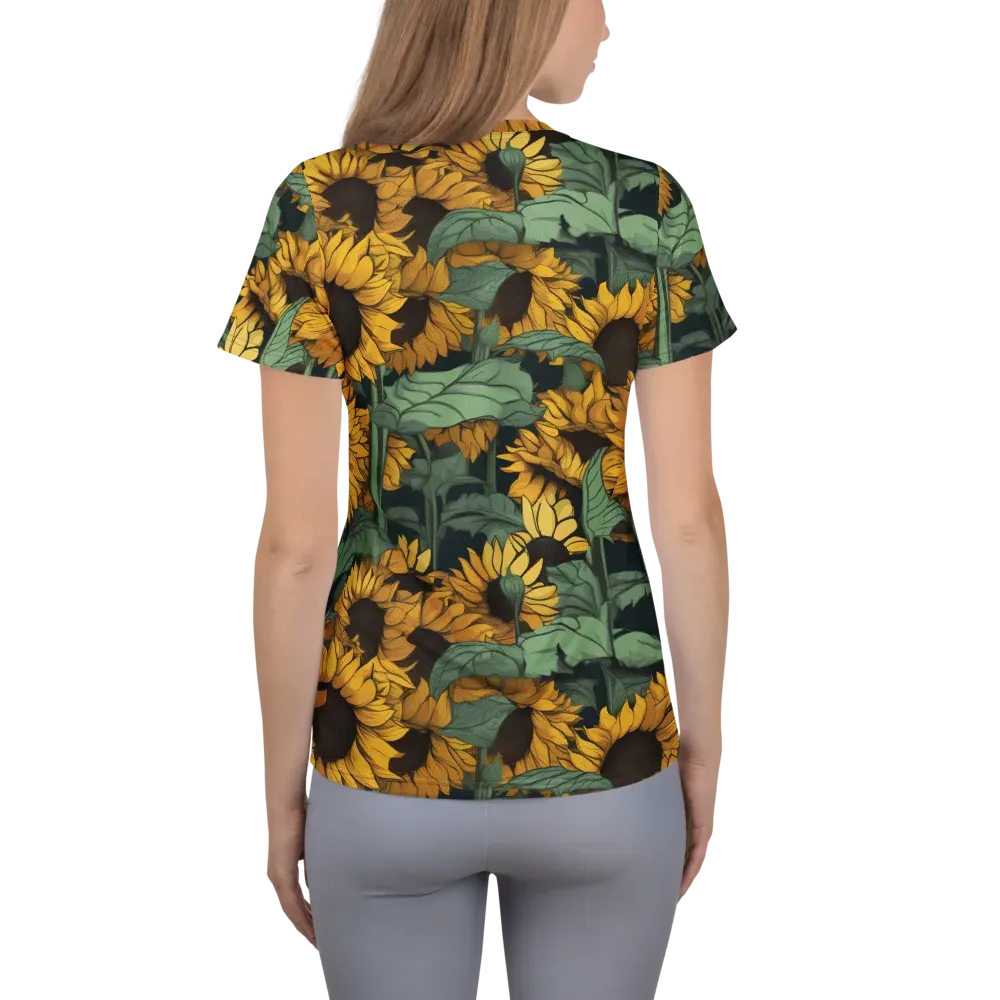 Golden Canopy on Women's Athletic T-Shirt — Back