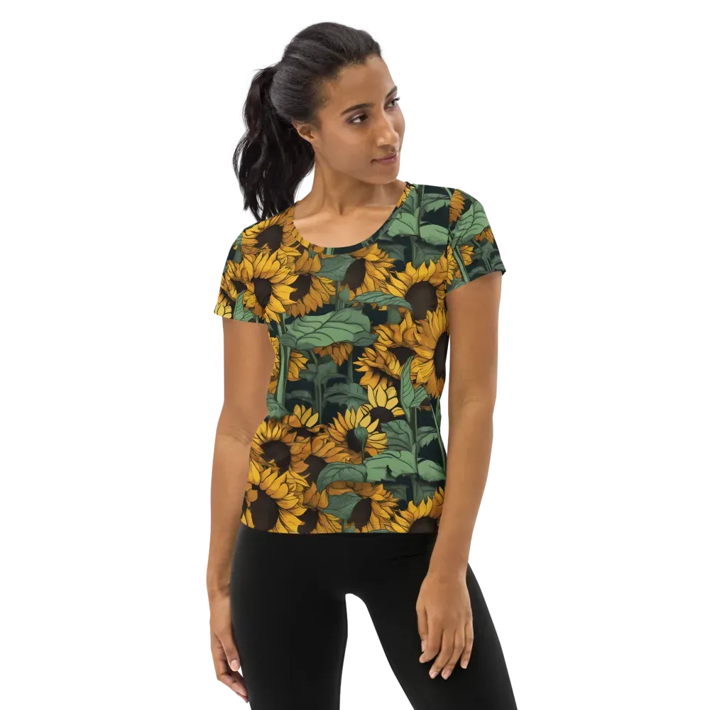 Golden Canopy on Women's Athletic T-Shirt — Front