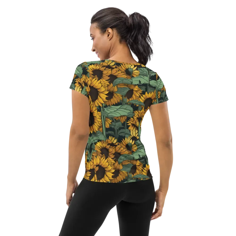 Golden Canopy on Women's Athletic T-Shirt — Back