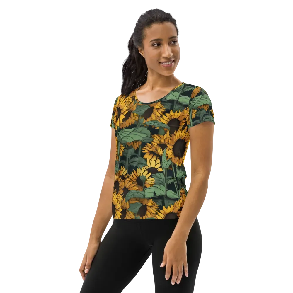 Golden Canopy on Women's Athletic T-Shirt — Left