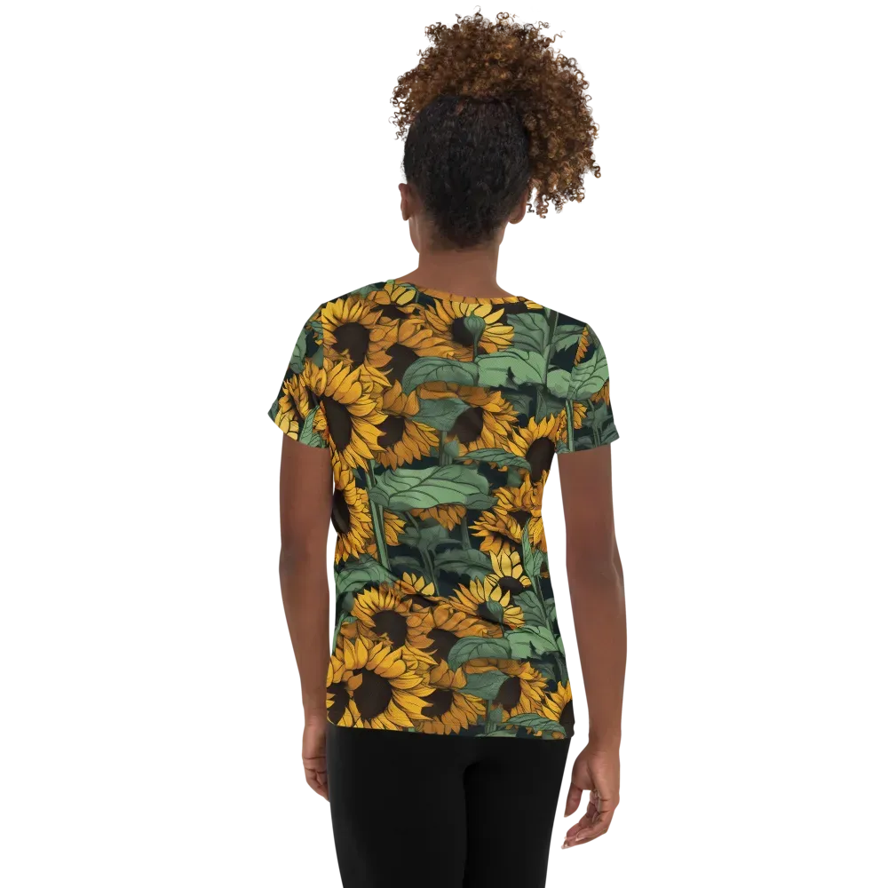 Golden Canopy on Women's Athletic T-Shirt — Back