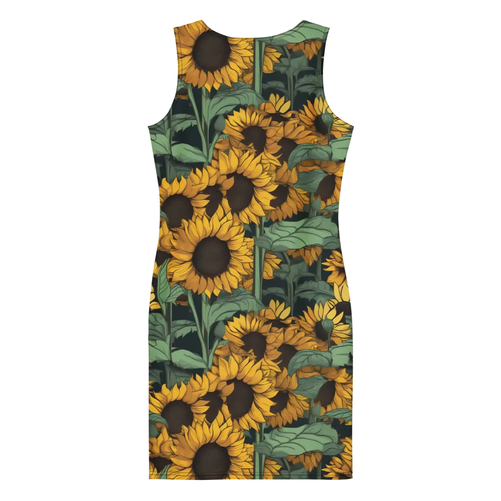Golden Canopy on Bodycon Dress — Back