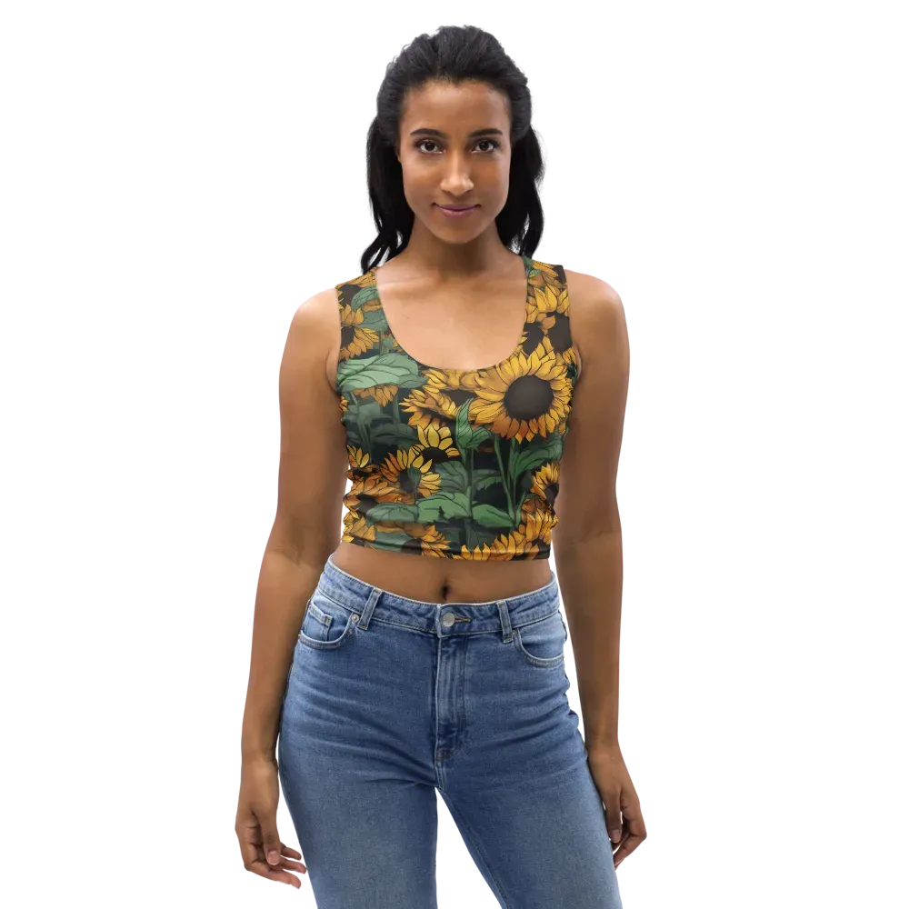 Golden Canopy on Crop Top — Front