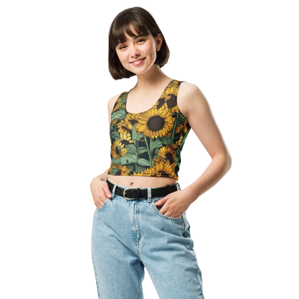 Golden Canopy on Crop Top — Front
