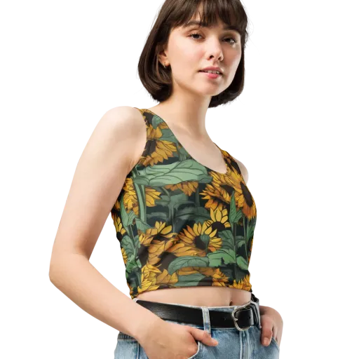 Golden Canopy on a Crop Top
