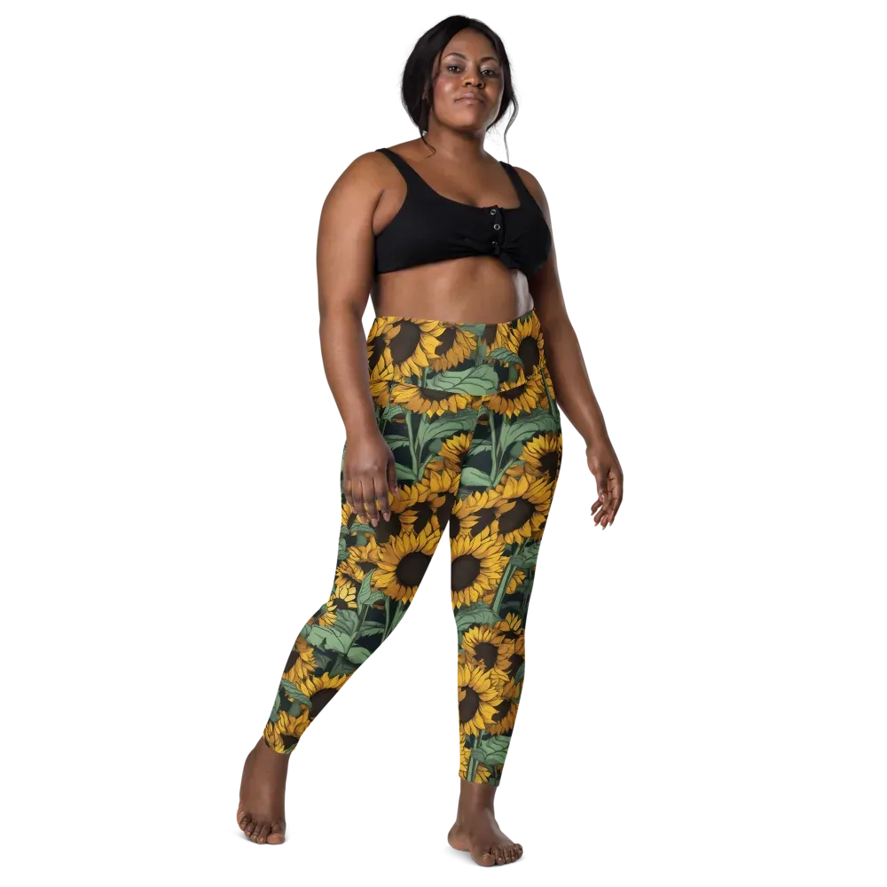 Golden Canopy on Leggings with Pockets — Front