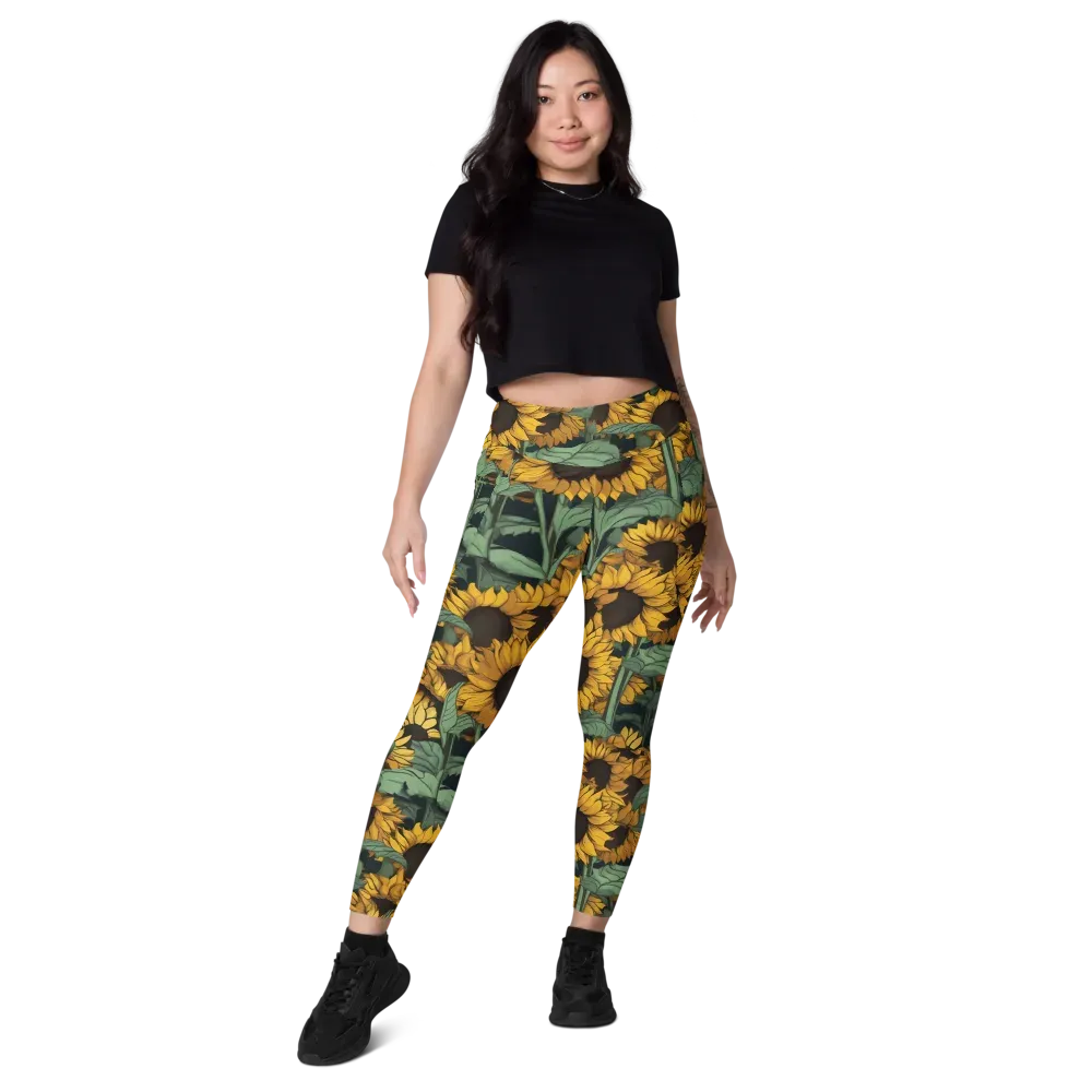 Golden Canopy on Leggings with Pockets — Front