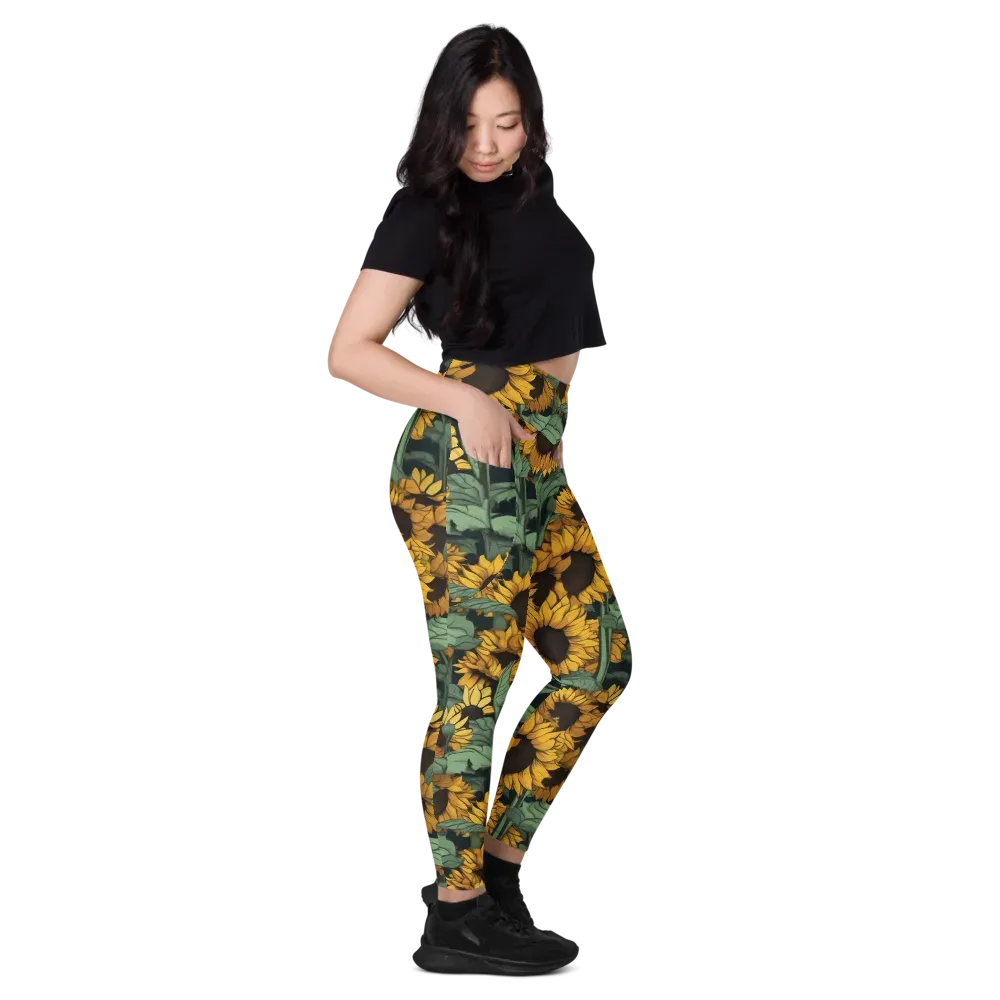 Golden Canopy on Leggings with Pockets — Right