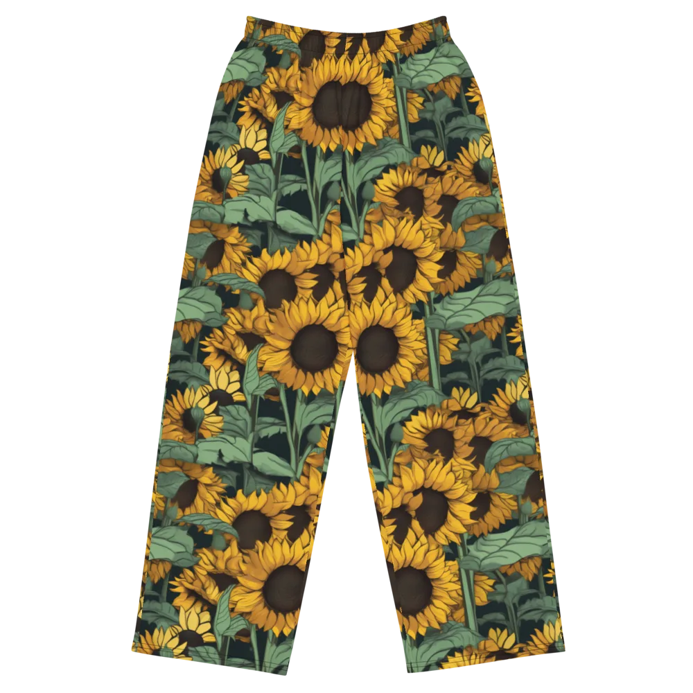 Golden Canopy on Wide-Leg Pants — Front