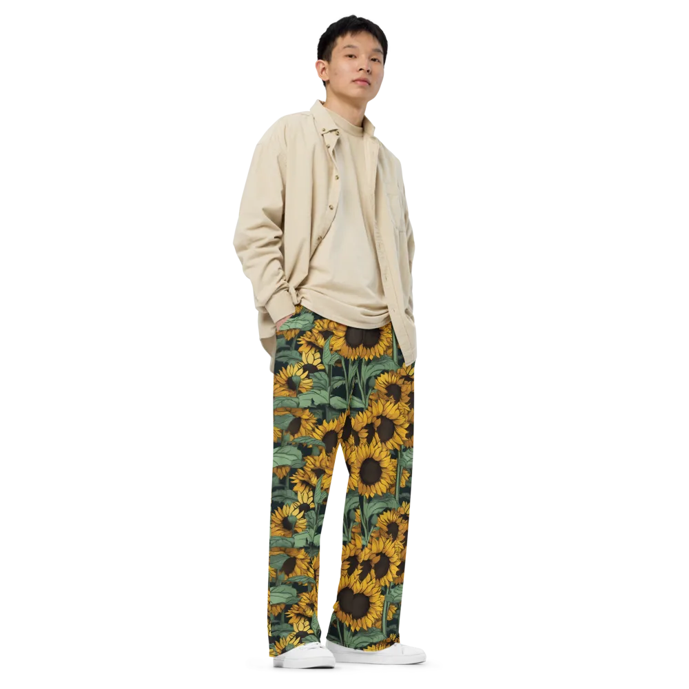 Golden Canopy on Wide-Leg Pants — Right Front