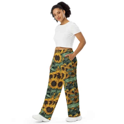 Golden Canopy on a Wide-Leg Pants