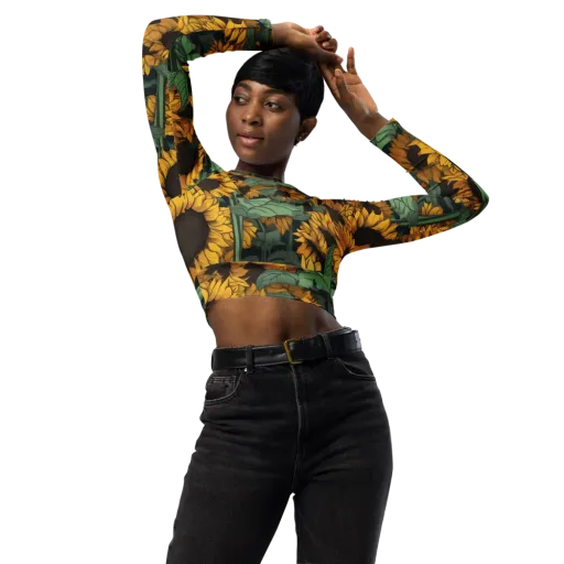 Golden Canopy on a Long Sleeve Crop Top