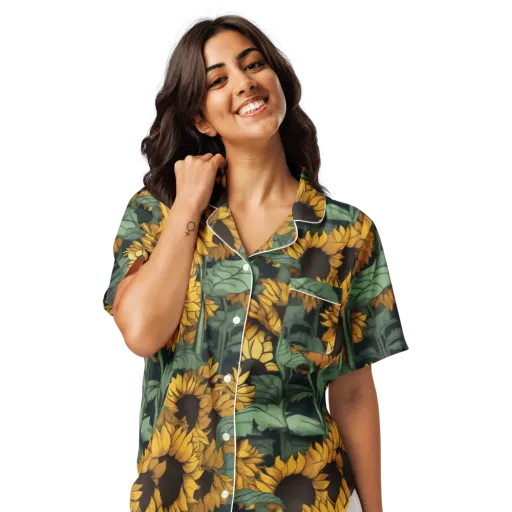Golden Canopy on a Women's Short Sleeve Pajama Top