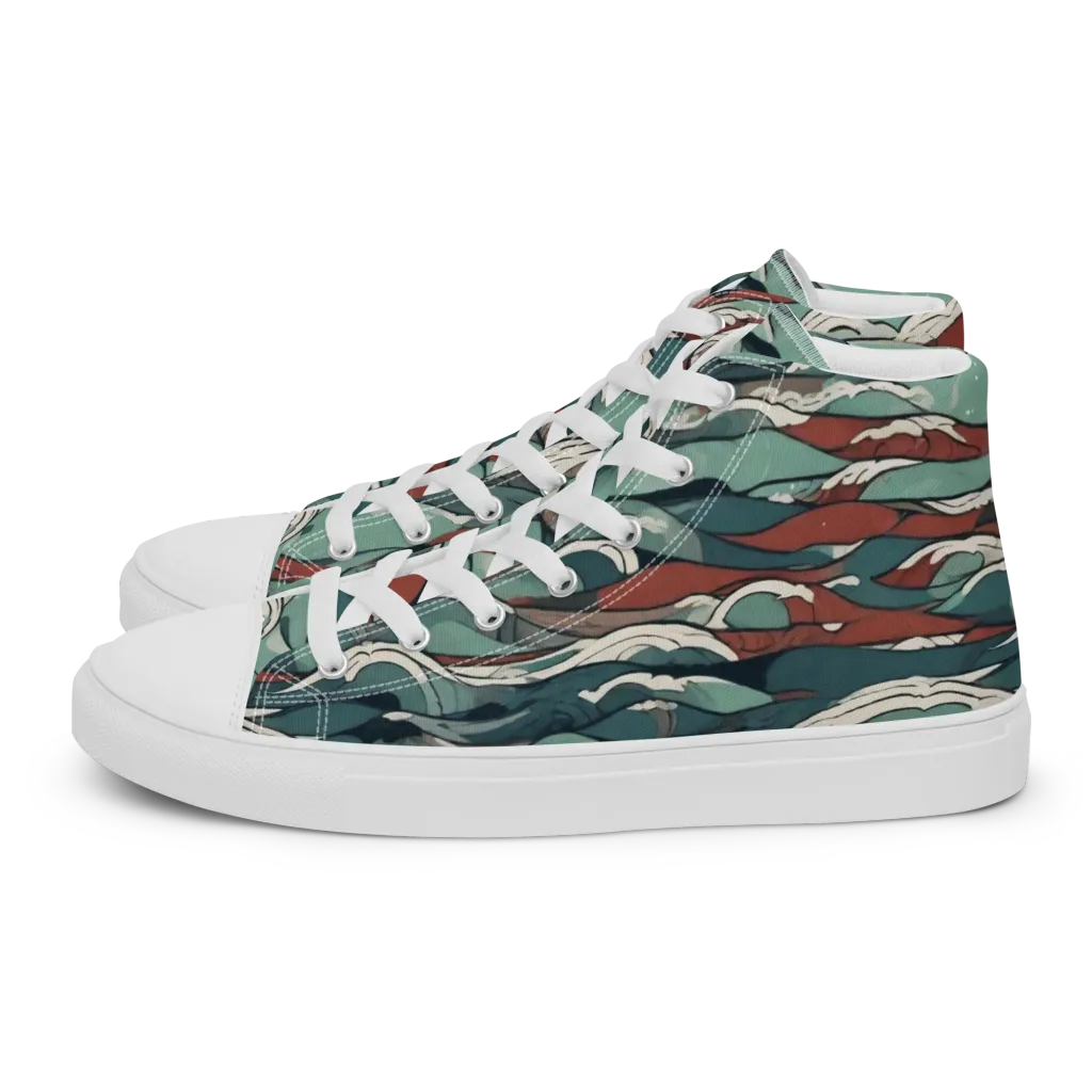Tidewatch on Men's High Top Canvas Shoes — Left