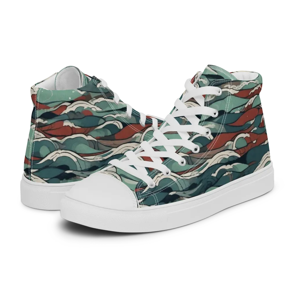 Tidewatch on Men's High Top Canvas Shoes — Left