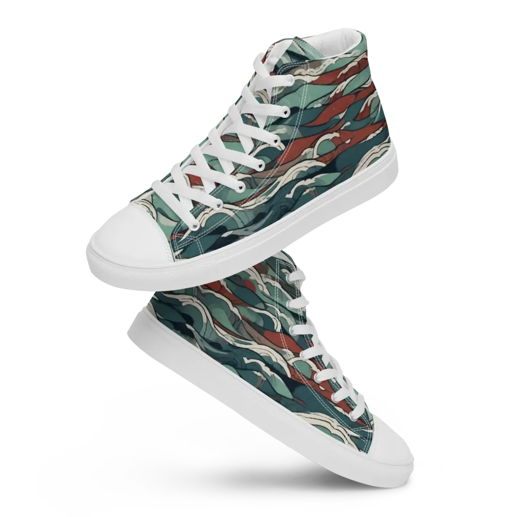 Tidewatch on Men's High Top Canvas Shoes — Front