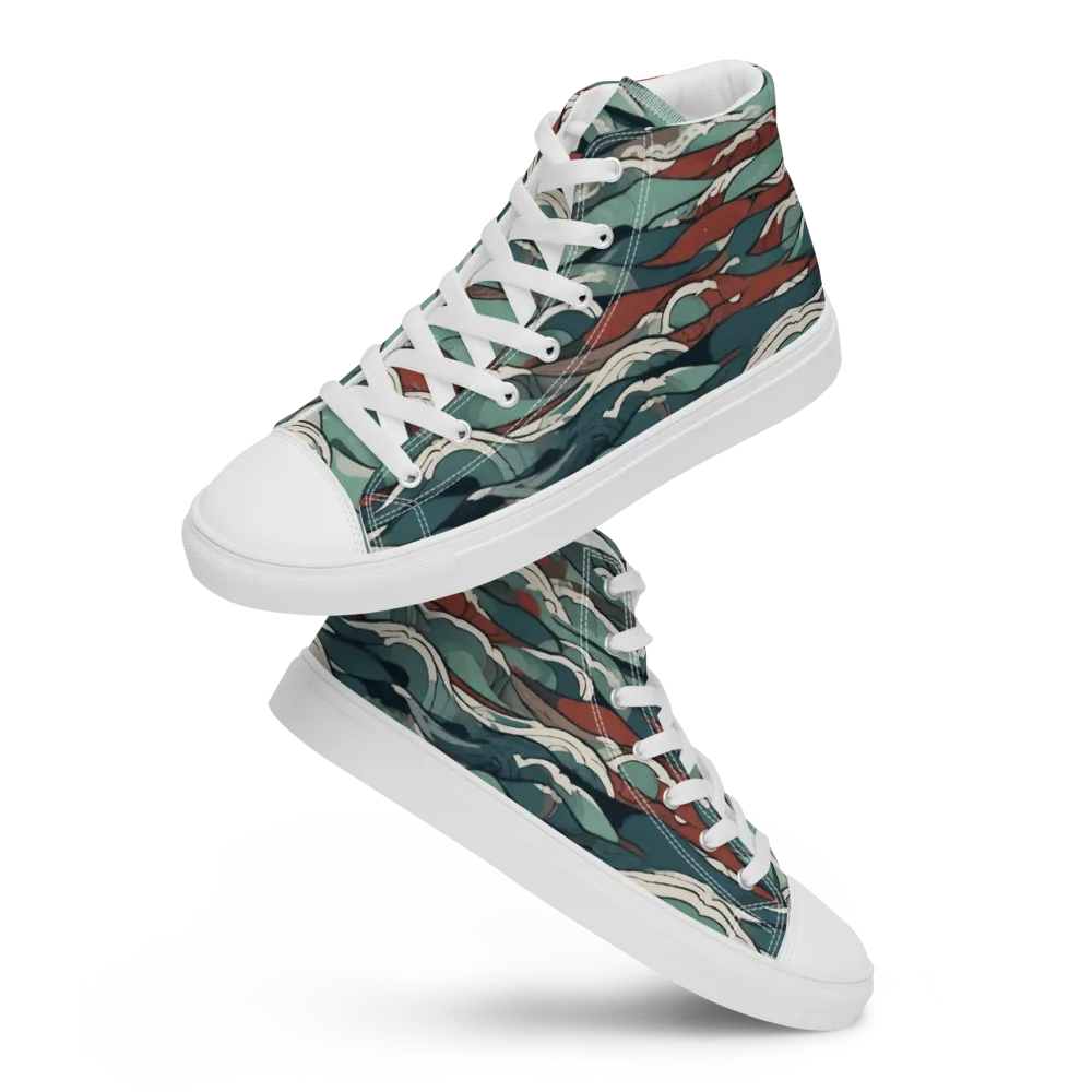 Tidewatch on Women's High Top Canvas Shoes — Front