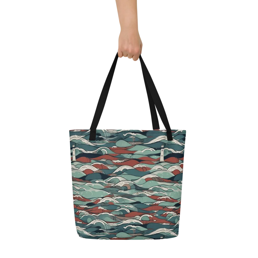 Tidewatch on Large Tote Bag W/ Pocket — Front