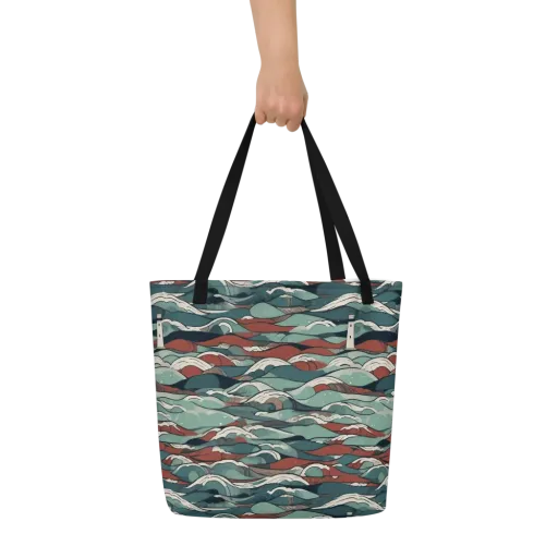 Tidewatch on a Large Tote Bag W/ Pocket