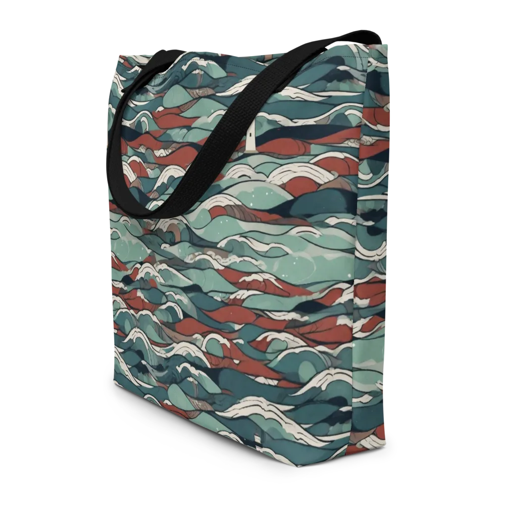 Tidewatch on Large Tote Bag W/ Pocket — Front