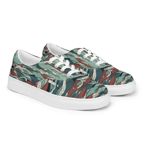 Tidewatch on a Men's Lace-Up Canvas Shoes