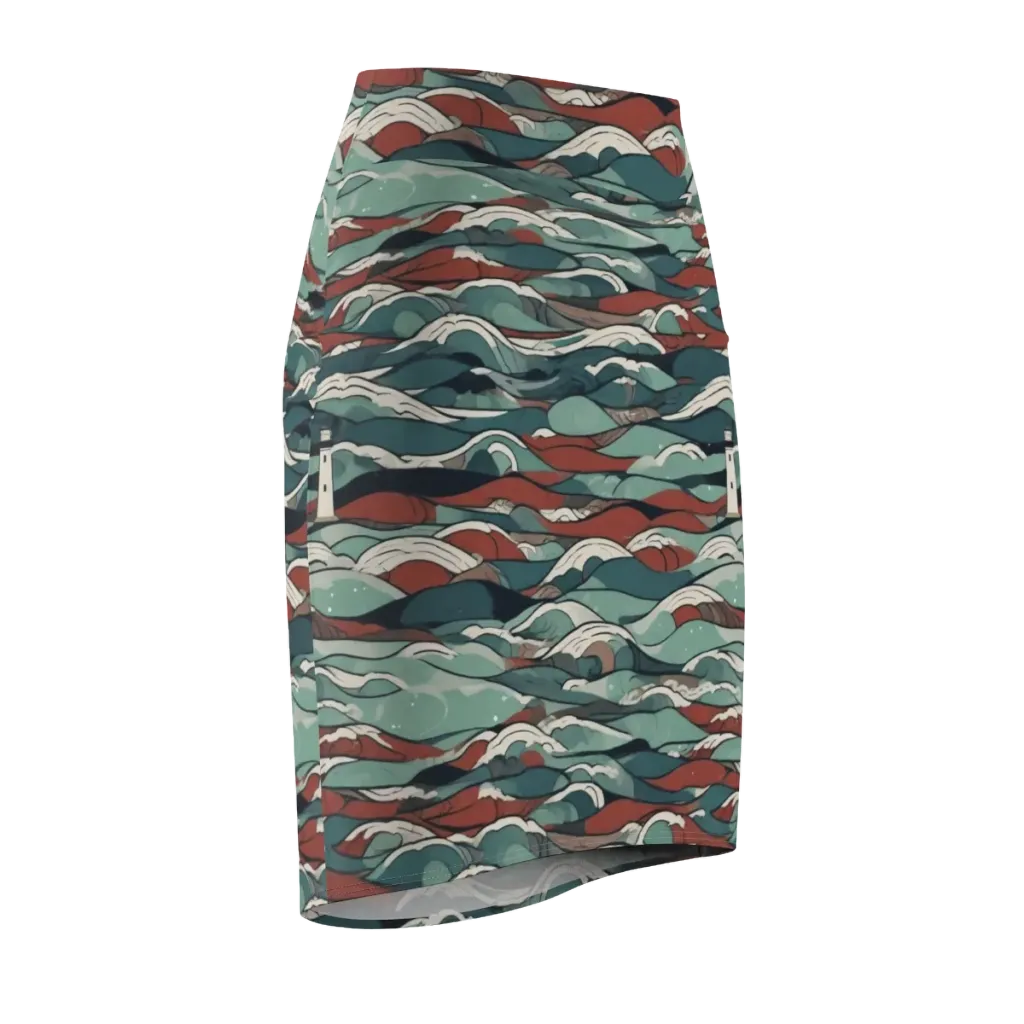 Tidewatch on Pencil Skirt — Front Side