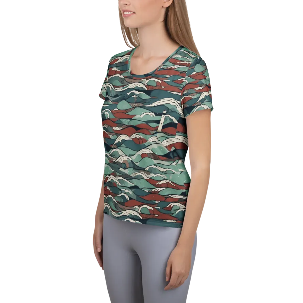 Tidewatch on Women's Athletic T-Shirt — Left
