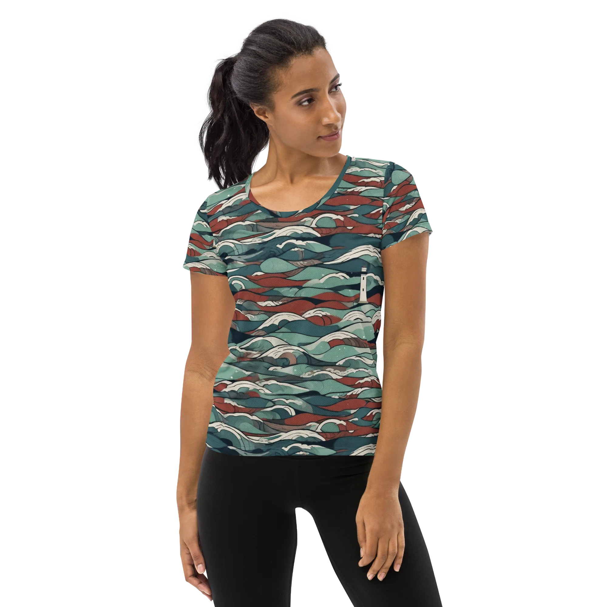 Tidewatch on Women's Athletic T-Shirt — Front