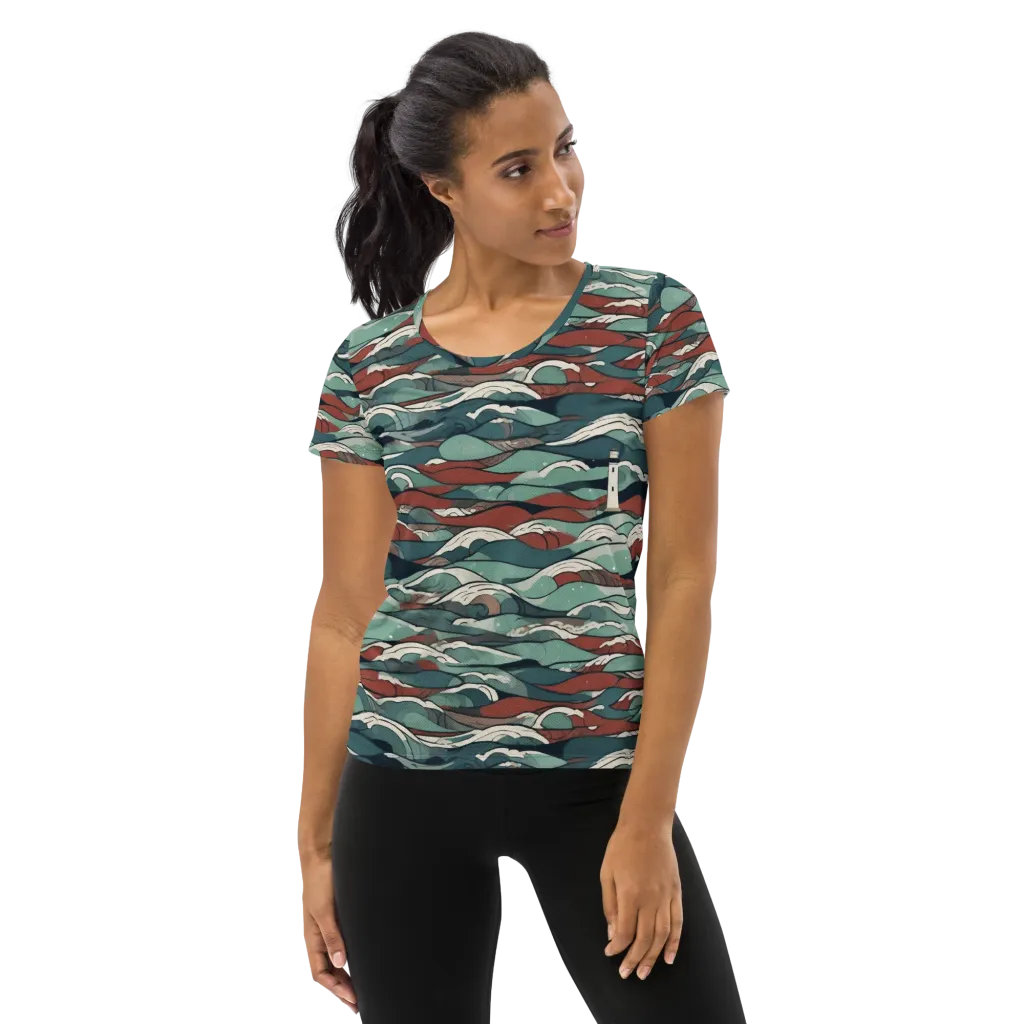 Tidewatch on Women's Athletic T-Shirt — Front