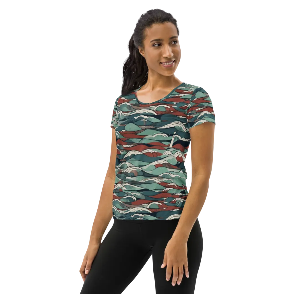 Tidewatch on Women's Athletic T-Shirt — Left