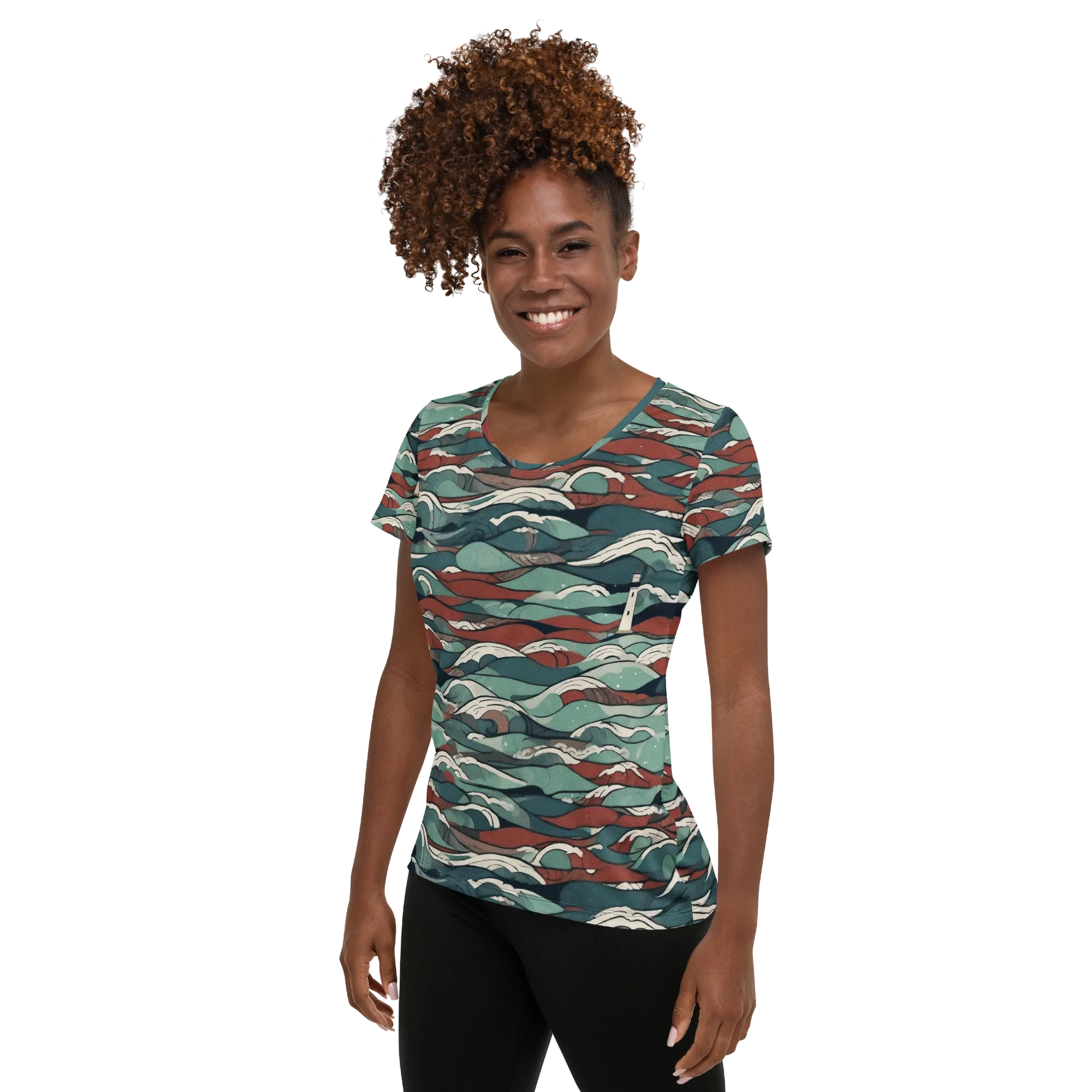 Tidewatch on Women's Athletic T-Shirt — Left