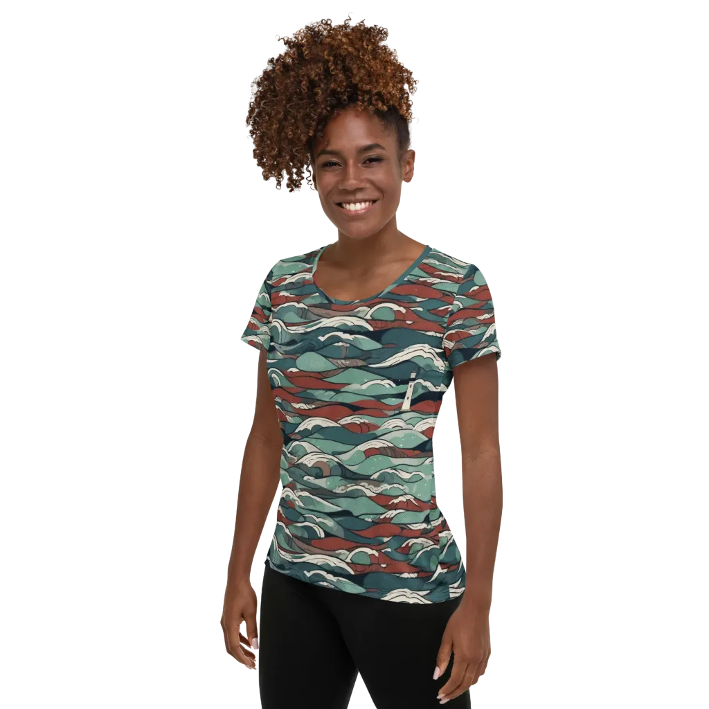 Tidewatch on Women's Athletic T-Shirt — Left