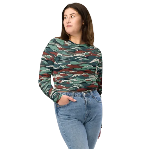 Tidewatch on a Long Sleeve Crop Top
