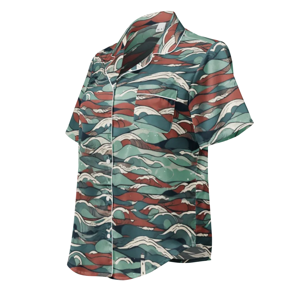 Tidewatch on Women's Short Sleeve Pajama Top — Left Front