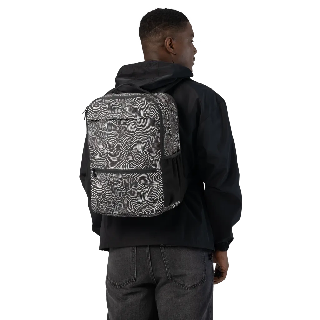 Obsidian Rings on Utility Backpack — Back