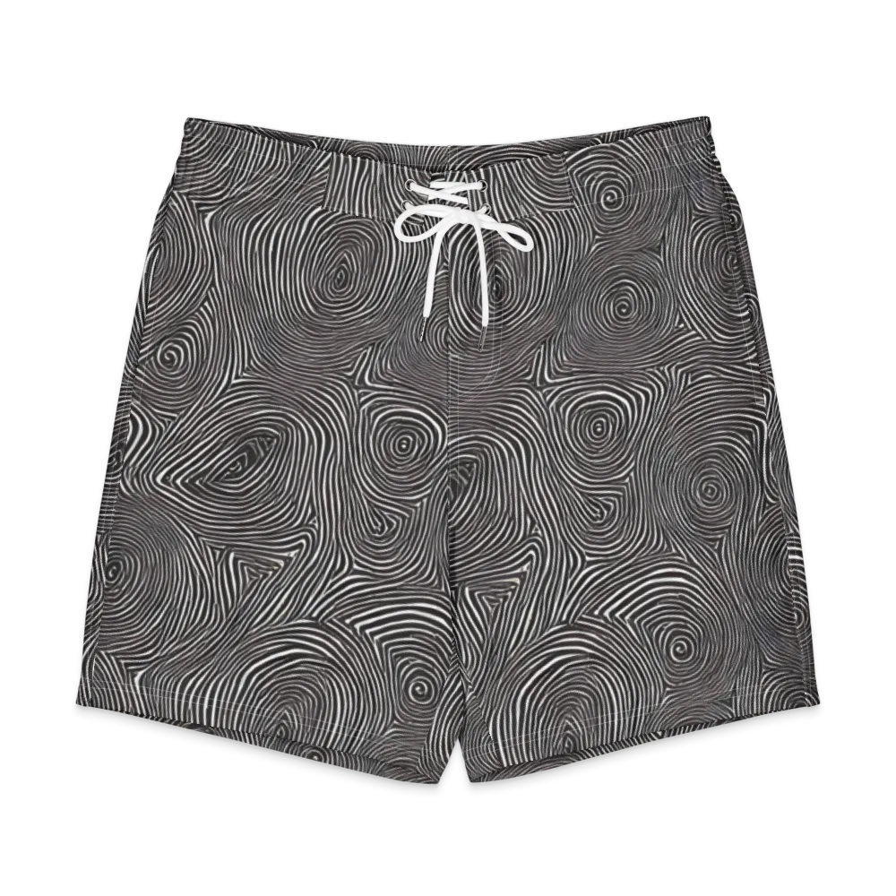 Obsidian Rings on Men's Board Shorts — Front