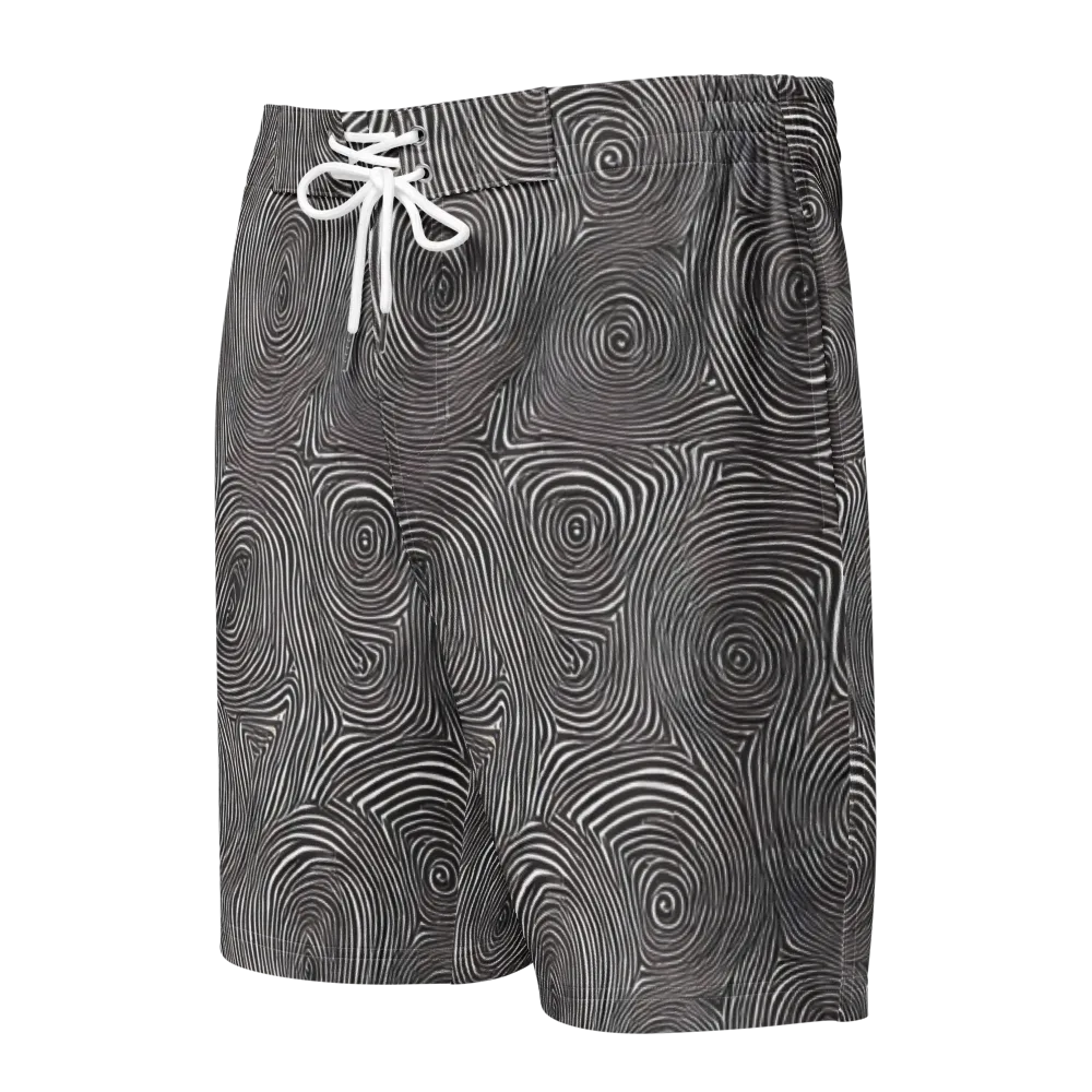 Obsidian Rings on Men's Board Shorts — Front