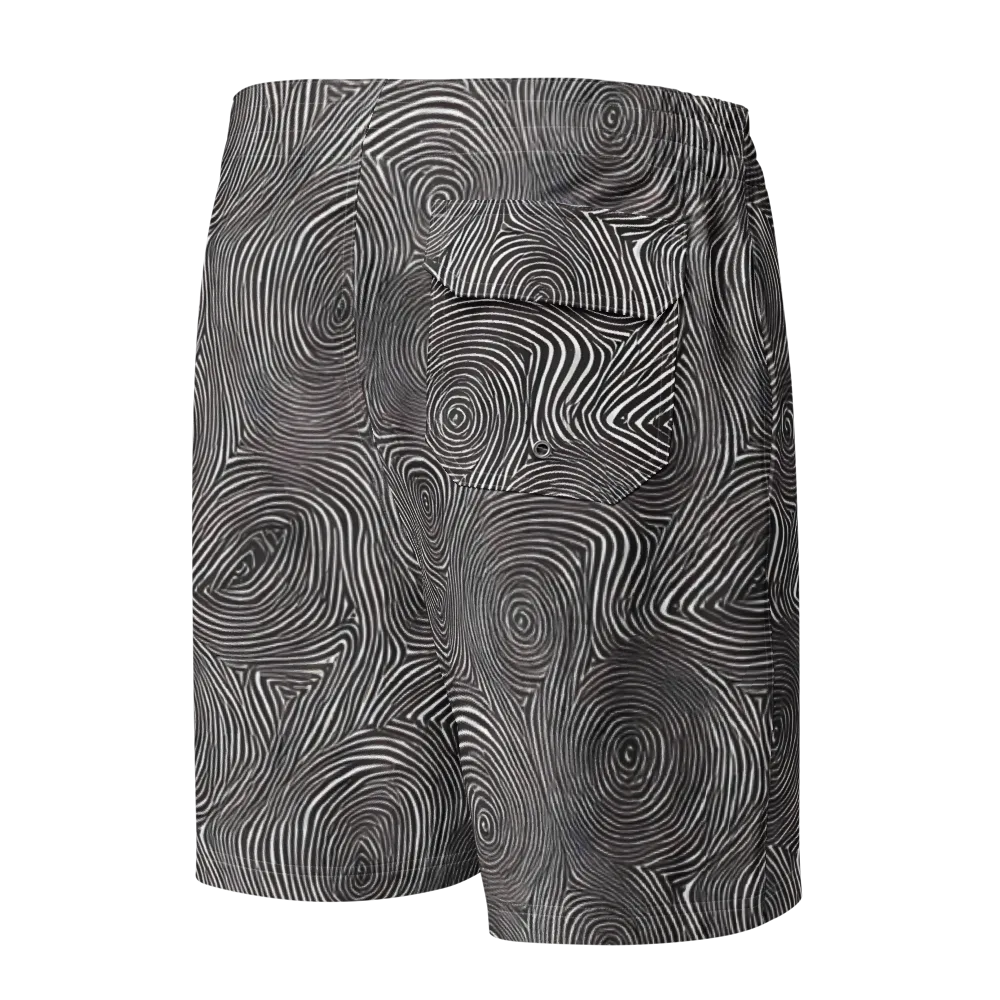 Obsidian Rings on Men's Board Shorts — Back