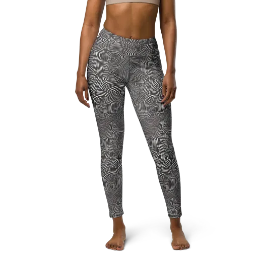 Obsidian Rings on a Yoga Leggings