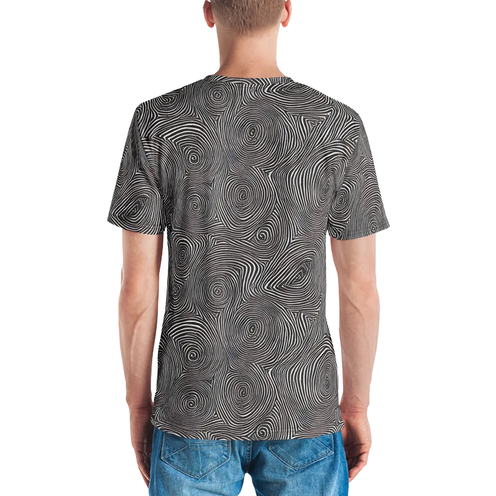 Obsidian Rings on Men's Crew Neck T-Shirt — Back