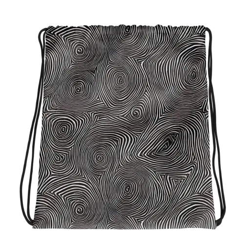 Obsidian Rings on a Drawstring Bag