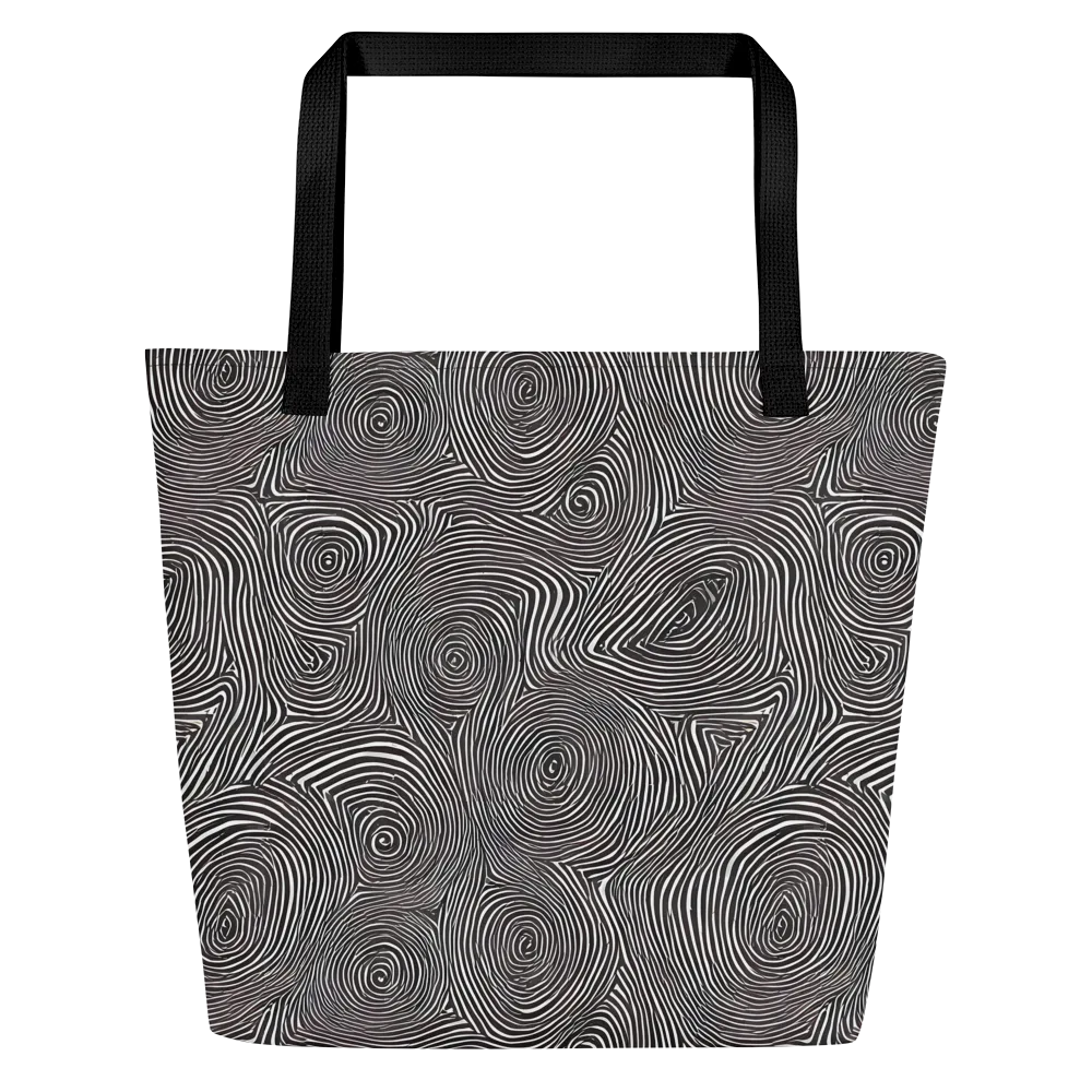 Obsidian Rings on Large Tote Bag W/ Pocket — Front