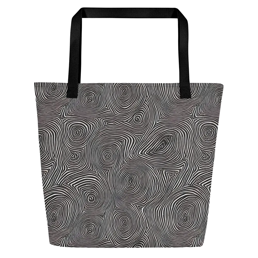 Obsidian Rings on Large Tote Bag W/ Pocket — Front