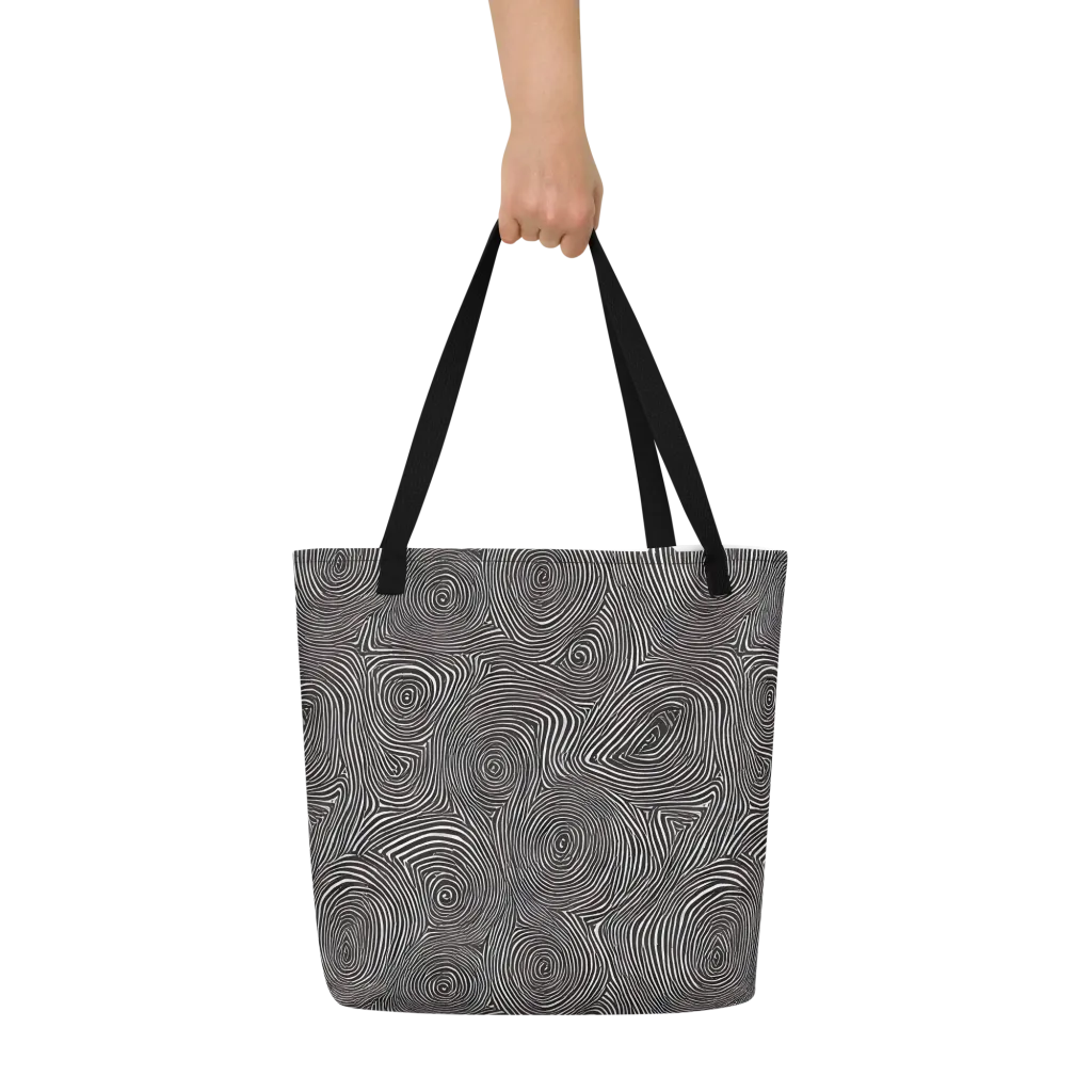 Obsidian Rings on Large Tote Bag W/ Pocket — Front