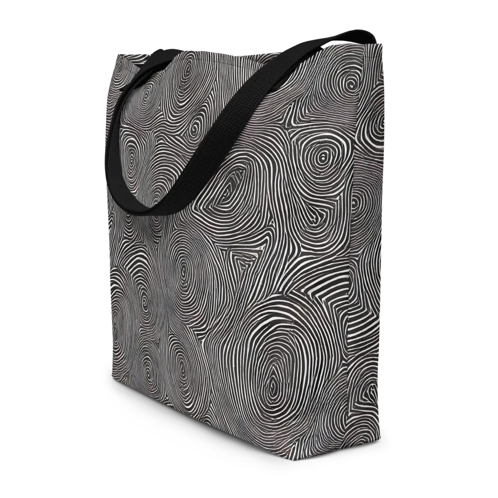 Obsidian Rings on Large Tote Bag W/ Pocket — Front