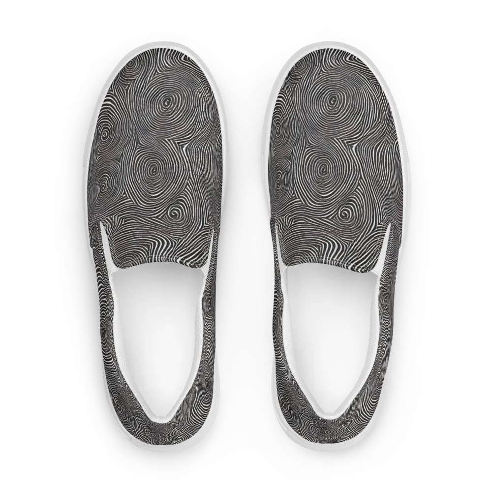 Obsidian Rings on Women's Slip-On Canvas Shoes — Front