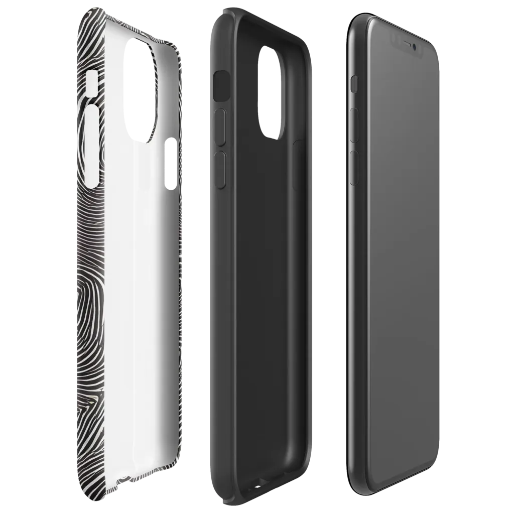 Obsidian Rings on Tough Case for iPhone® — Right