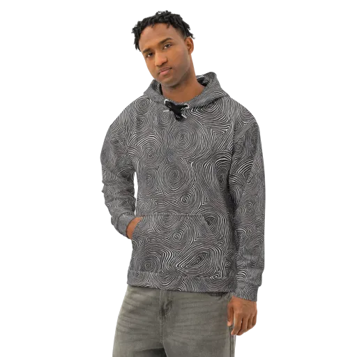 Obsidian Rings on a Cotton Hoodie