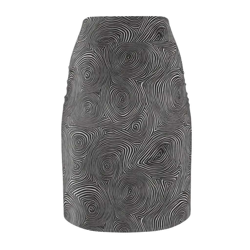 Obsidian Rings on Pencil Skirt — Back
